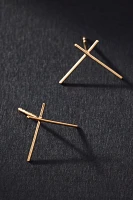 Saskia Diez Big Wire Cross Earrings