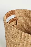 Oval Abaca Baskets, Set of 2