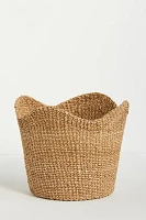 Genevieve Scalloped Woven Bin