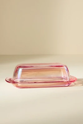 Joan Luster Soda Glass Butter Dish