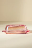 Joan Luster Soda Glass Butter Dish