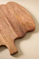 Wood Inlay Hardwood Pumpkin Cheese Board