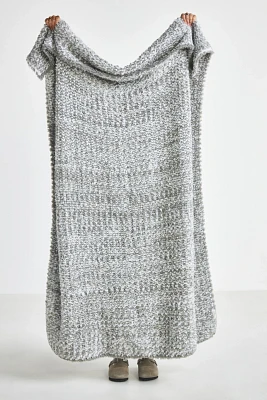 Hugger Marled Eyelash Cozy Knit Throw Blanket