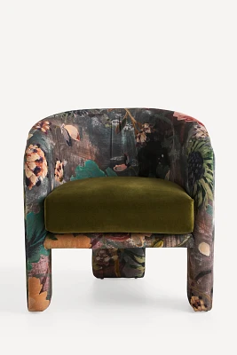 Effie Lena Velvet Tripod Chair