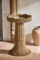 Scalloped Wicker Plant Stand