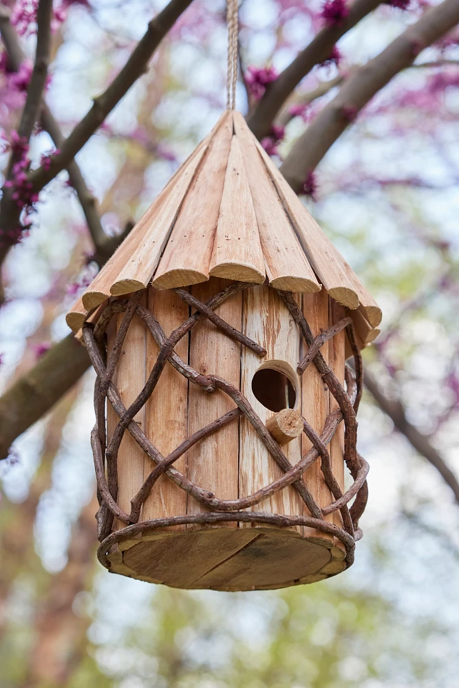 Log Cylinder Birdhouse