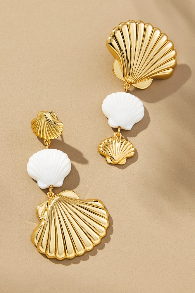 Mignonne Gavigan Bari Triple Shell Drop Earrings