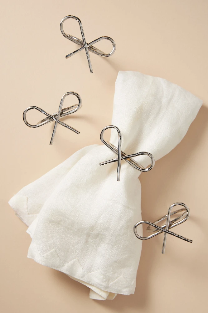 Bow Napkin Rings, Set of 4