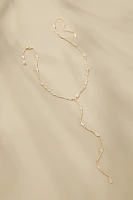 Faceted Crystal Lariat Necklace