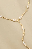 Faceted Crystal Lariat Necklace