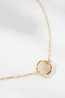 Inner Crystal Coin Necklace