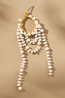 Looped Pearl Drop Earrings