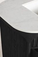 Isla Marble-Top Fluted Single Bathroom Vanity