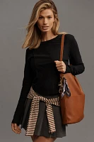 The Joss Faux-Leather Bucket Tote w/Mini Pouch