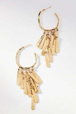 Fluid Fringe Hoop Earrings