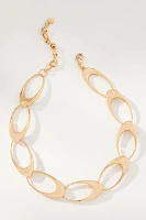 Linked Ovals Collar Necklace