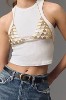 Metal Triangle Bralette Body Jewelry