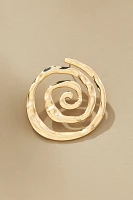 Hammered Spiral Post Earrings