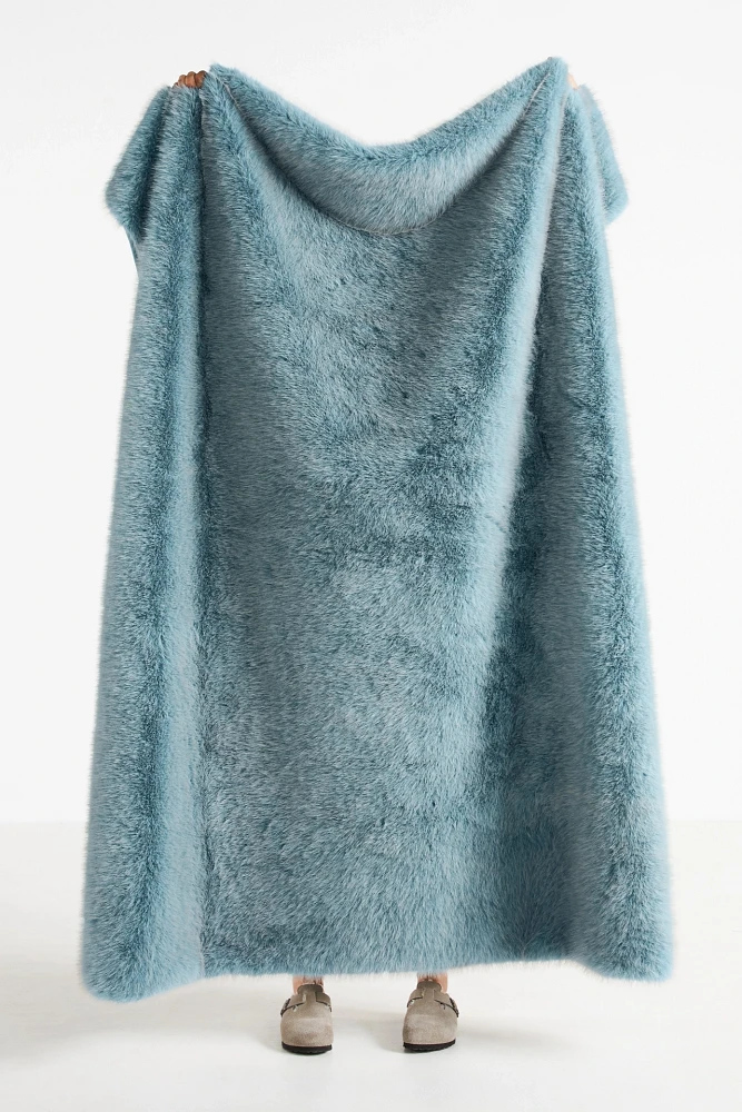 Chloe Tipped Faux-Fur Throw Blanket