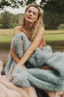 Chloe Tipped Faux-Fur Throw Blanket