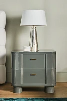 Osaka Lacquer Two-Drawer Nightstand