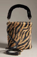 By Anthropologie Faux-Fur Animal Bucket Bag