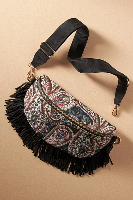 Crescent Fringe Sling Bag