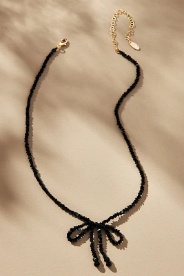 Beaded Bow Necklace