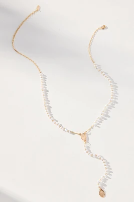 Mini Pearl Lariat Necklace