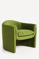 Sculptural Performance Velvet Occasional Chair