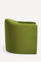 Sculptural Performance Velvet Occasional Chair