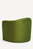 Sculptural Performance Velvet Occasional Chair