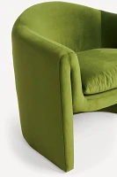 Sculptural Performance Velvet Occasional Chair