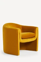 Sculptural Performance Velvet Occasional Chair