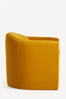 Sculptural Performance Velvet Occasional Chair