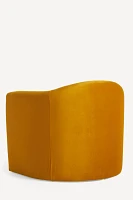 Sculptural Performance Velvet Occasional Chair