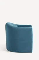 Sculptural Performance Velvet Occasional Chair