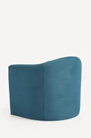 Sculptural Performance Velvet Occasional Chair