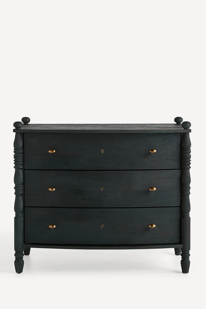 Spindle Three-Drawer Dresser