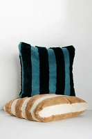 The Sophie Faux-Fur Pillow: Striped Edition