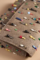 Embellished Menswear Oversized Clutch