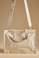 Embroidered Paris Canvas Tote