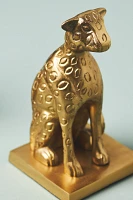 Gold Cheetah Metal Bookends