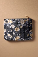 Quilted Velvet Flat Pouch