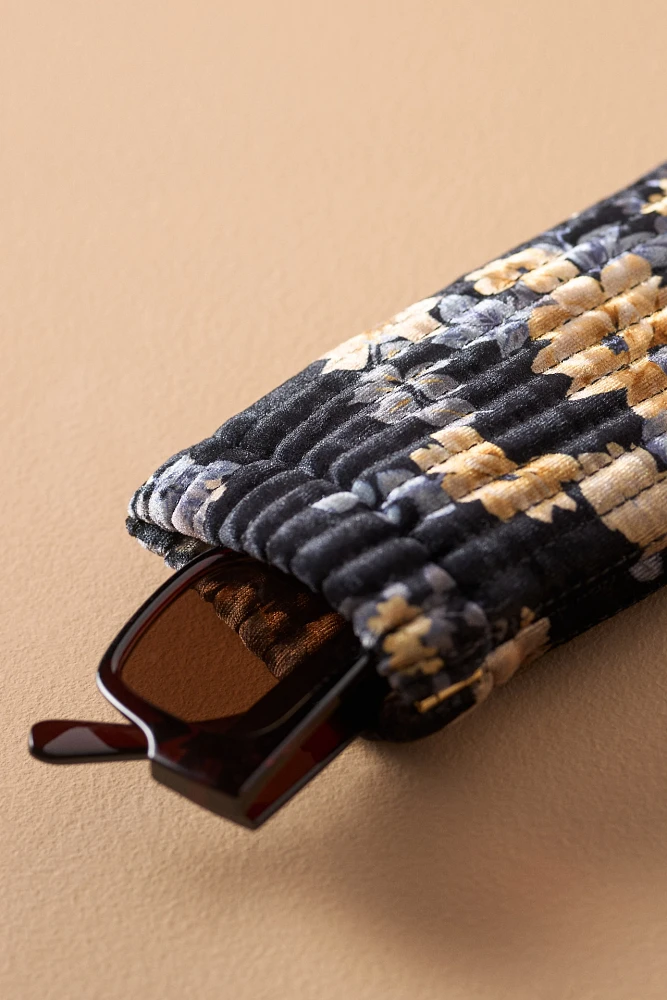 Quilted Velvet Sunglasses Case