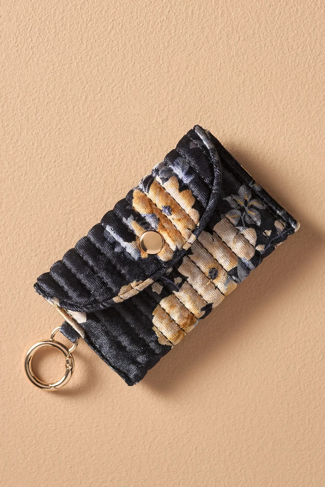 Quilted Velvet Card Holder