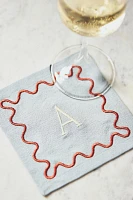 Monogram Cotton Cocktail Napkins, Set of 4