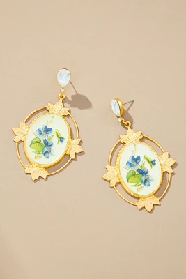 The Pink Reef Vintage Cameo Earrings