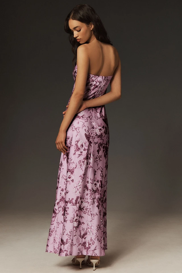 BHLDN Mia Strapless Satin Column Maxi Dress | Hawthorn Mall BHLDN Mia Strapless Satin Column Maxi Dress | Hawthorn Mall