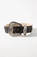 Streets Ahead Braun Western Big Buckle Belt